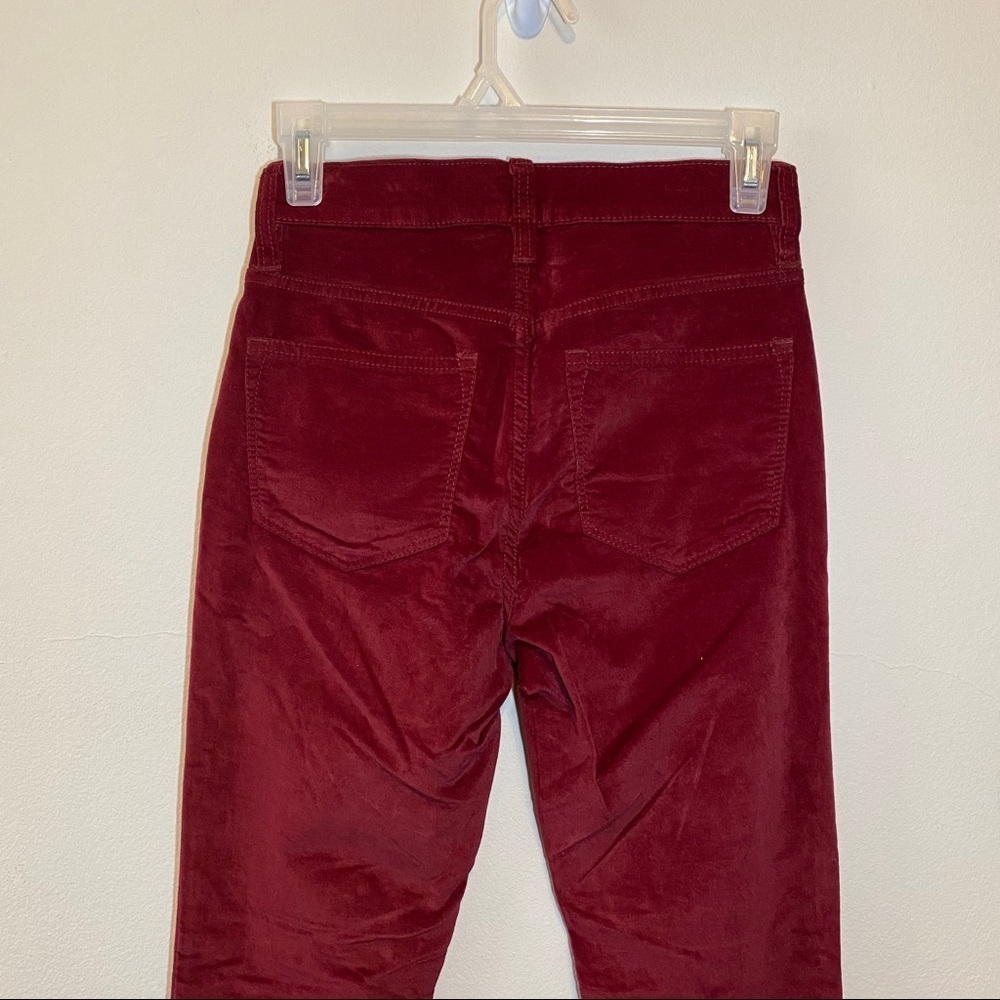 J. Crew Red High Rise Toothpick Pants Size 25 - Picture 4 of 13